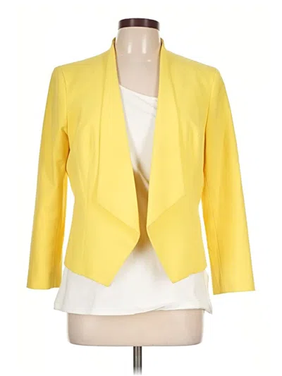 Pre-owned Nine West Blazer Jacket In Yellow