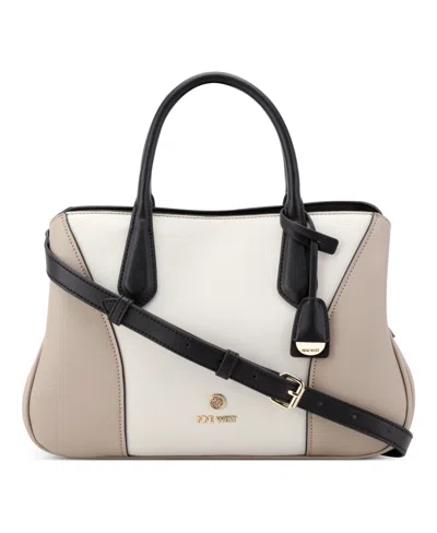 Nine West Bloomfield Medium Satchel Bag In Milk Multi