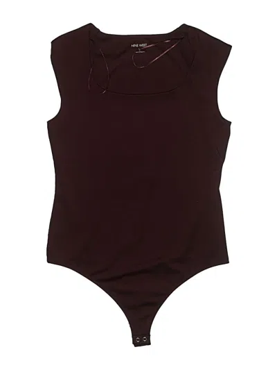 Pre-owned Nine West Bodysuit In Burgundy