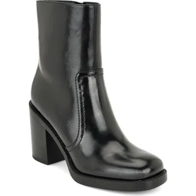 Nine West Boston Faux Leather Bootie In Black