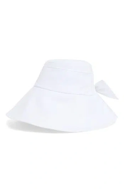 Nine West Bow Back Bucket Hat In White