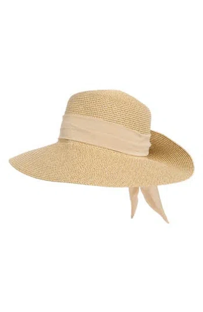 Nine West Bow Floppy Hat In Neutral Multi