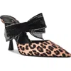 Nine West Bowey Pointed Toe Mule In Animal Print