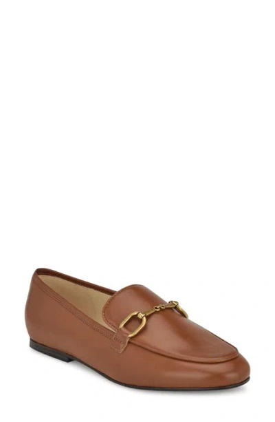 Nine West Women's Brayci Slip-on Round Toe Dress Loafers In Cognac