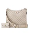 Nine West Brice Crossbody Bag In Mushroom Logo Milk