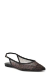 Nine West Brin Mesh Slingback Flat In Animal Print