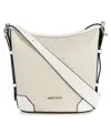 Nine West Brooklyn Crossbody Bucket Bag In Cream Logo