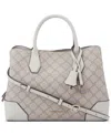 Nine West Brooklyn Jet Set Small Satchel Bag In Mushroom Logo,milk