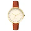 Nine West Brown Leather Dress Watch In Brown