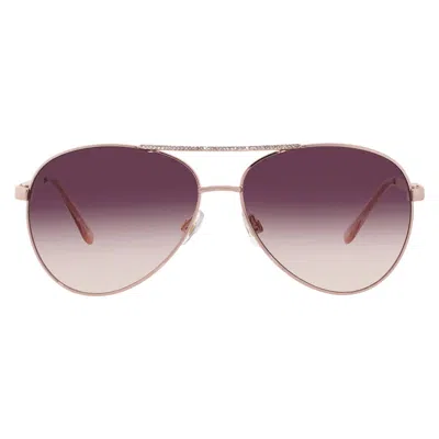 Nine West Brown Pilot Ladies Sunglasses 10270089.bel Pnkbrn In Neutral