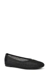 Nine West Burnne Studded Mesh Flat In Black