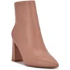 Nine West Cacey 9x9 Womens Leather Pointed Toe Ankle Boots In Pink