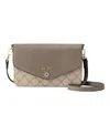 Nine West Caireann Phone Crossbody Wallet In Beige Logo Flint