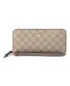 Nine West Caireann Zip Around Wallet In Beige Logo Flint