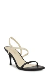 Nine West Cakely 3 Sandal In Black/chic Cream