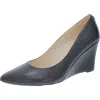 Nine West Cal9x9 Womens Padded Insole Pointed Toe Wedge Heels In Black