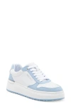 Nine West Calpha Platform Sneaker In White/light Blue
