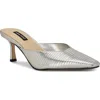 Nine West Camenla Mule In Silver