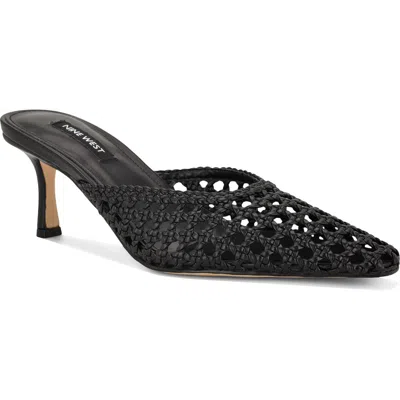Nine West Camenlaw Woven Mule In Black