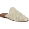 Nine West Canoli Raffia Mule In Chic Cream