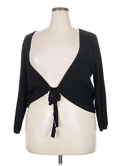 Pre-owned Nine West Cardigan Sweater In Black