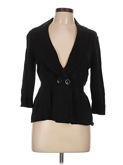 Pre-owned Nine West Cardigan Sweater In Black