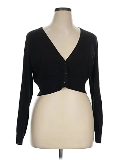 Pre-owned Nine West Cardigan Sweater In Black