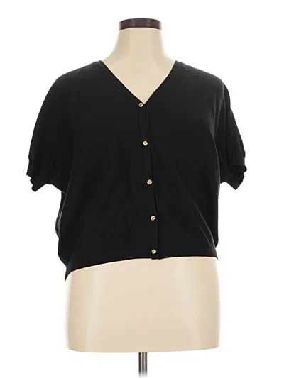 Pre-owned Nine West Cardigan Sweater In Black