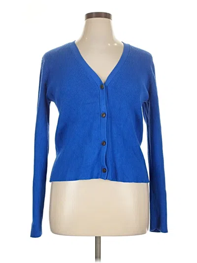 Pre-owned Nine West Cardigan Sweater In Blue