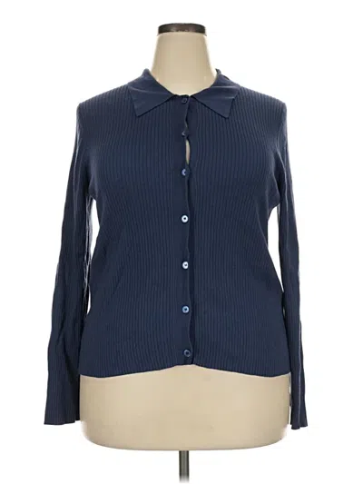 Pre-owned Nine West Cardigan Sweater In Blue