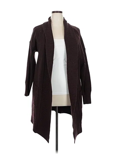 Pre-owned Nine West Cardigan Sweater In Burgundy