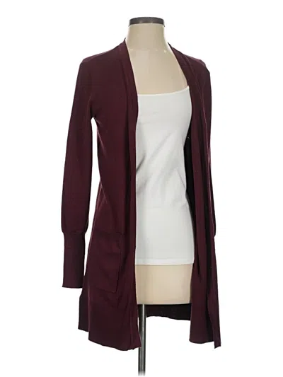 Pre-owned Nine West Cardigan Sweater In Burgundy