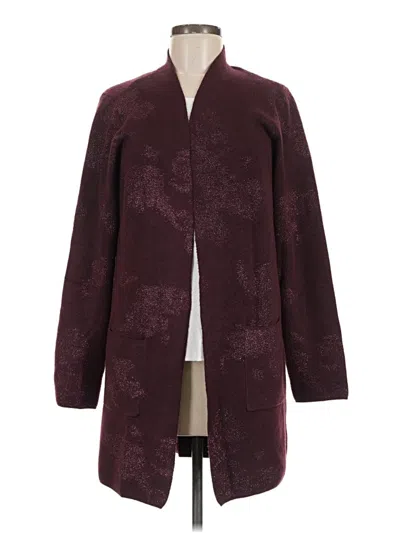 Pre-owned Nine West Cardigan Sweater In Burgundy