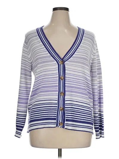 Pre-owned Nine West Cardigan Sweater In Purple