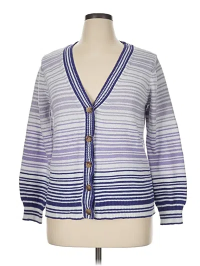 Pre-owned Nine West Cardigan Sweater In Purple
