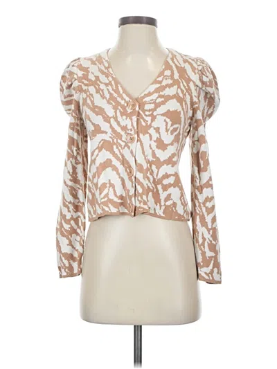Pre-owned Nine West Cardigan Sweater In Tan