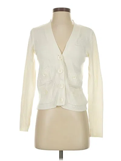 Pre-owned Nine West Cardigan Sweater In White