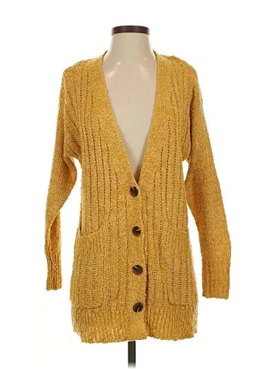Pre-owned Nine West Cardigan Sweater In Yellow