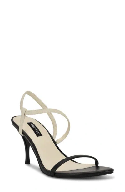 Nine West Carolyn Slingback Pointed Toe Sandal In Black