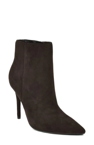 Nine West Carson Leather Bootie In Brown