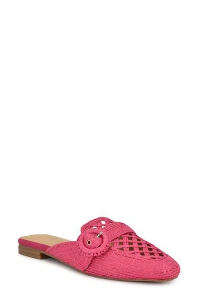 Nine West Caspe Woven Mule In Medium Pink