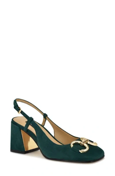 Nine West Cast Slingback Pump In Dark Green