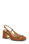 Nine West Women's Cast Block Heel Square Toe Dress Pumps In Medium Natural