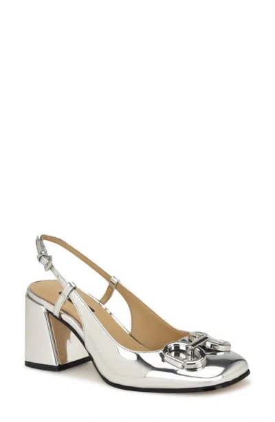 Nine West Cast Slingback Pump In Silver