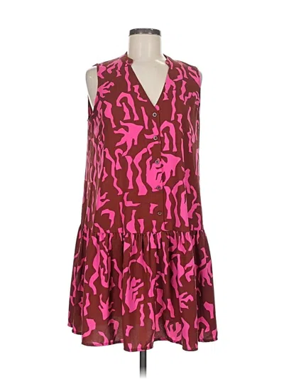 Pre-owned Nine West Casual Dress In Burgundy