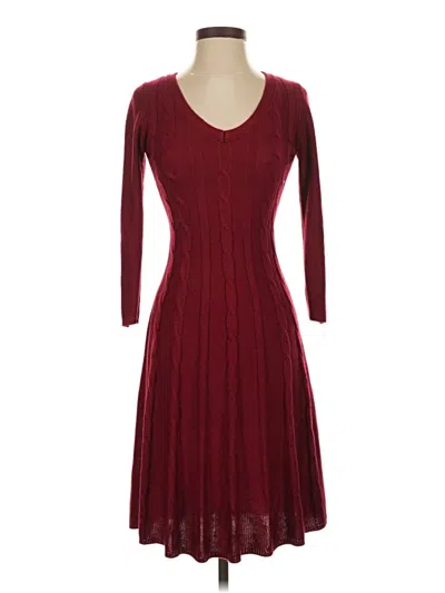 Pre-owned Nine West Casual Dress In Burgundy