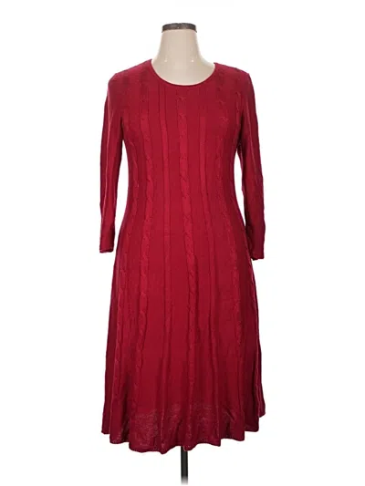 Pre-owned Nine West Casual Dress In Burgundy