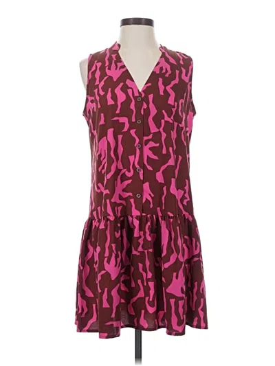 Pre-owned Nine West Casual Dress In Burgundy
