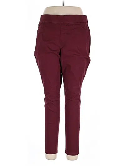 Pre-owned Nine West Casual Pants In Burgundy