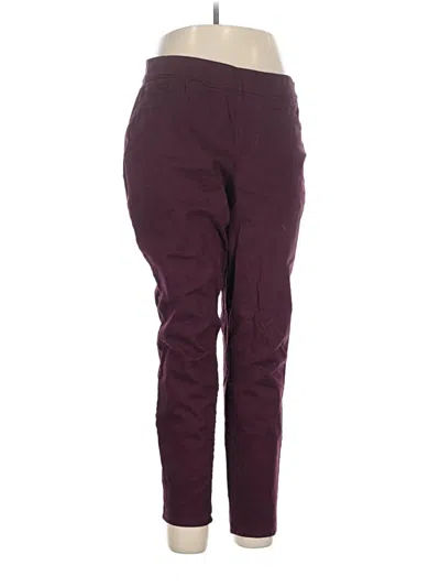 Pre-owned Nine West Casual Pants In Burgundy
